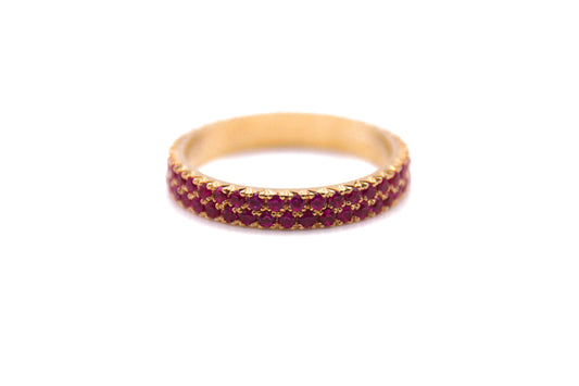 Ruby Fishtail Eternity Band